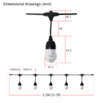 glmd203 t 36v rgbw outdoor patio string lights, ip65 app cloud control | gouly