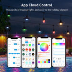 glmd203 t 36v rgbw outdoor patio string lights, ip65 app cloud control | gouly