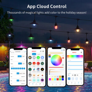 glmd203 t 36v rgbw outdoor patio string lights, ip65 app cloud control | gouly