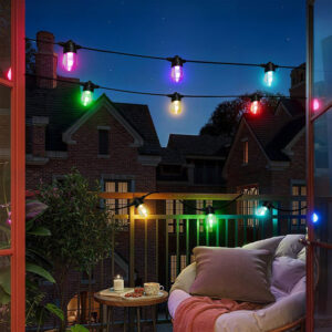 glmd208 24v rgbw smart led string lights, ip65 waterproof, replaceable bulbs | gouly