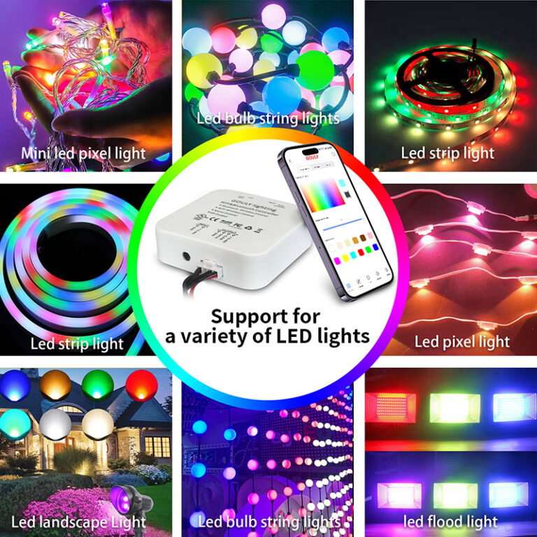 glmd901 dc12 48v wifi bluetooth rgbw led controller, 2.4g rf spi output | gouly