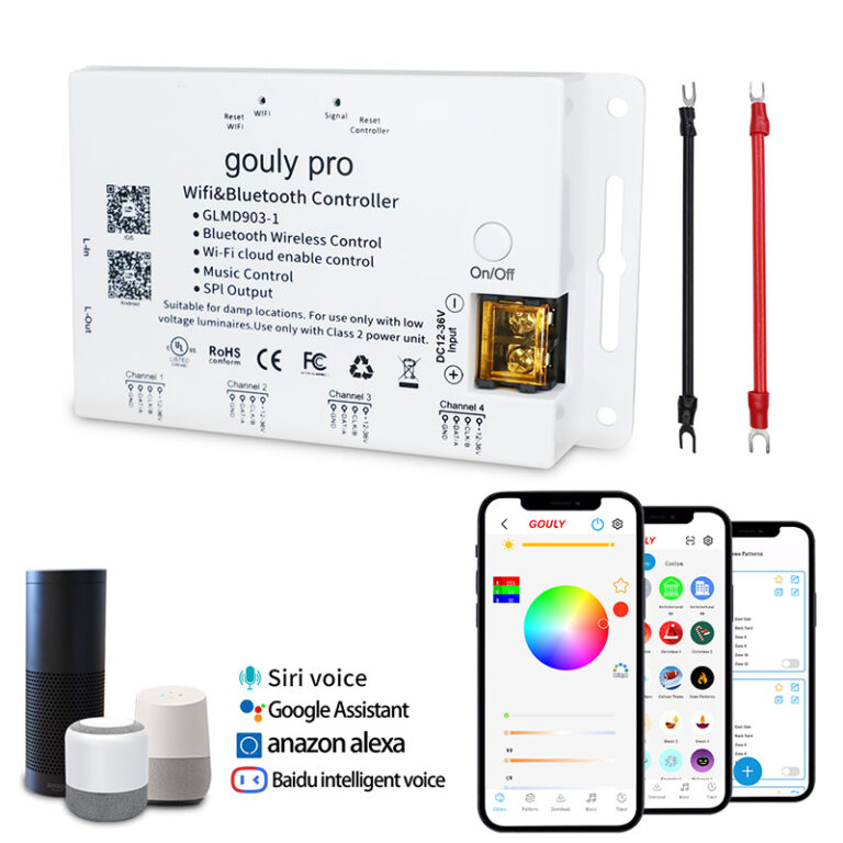 glmd903 1 gouly pro wifi bluetooth cloud controller, 4 channel spi led controller | gouly