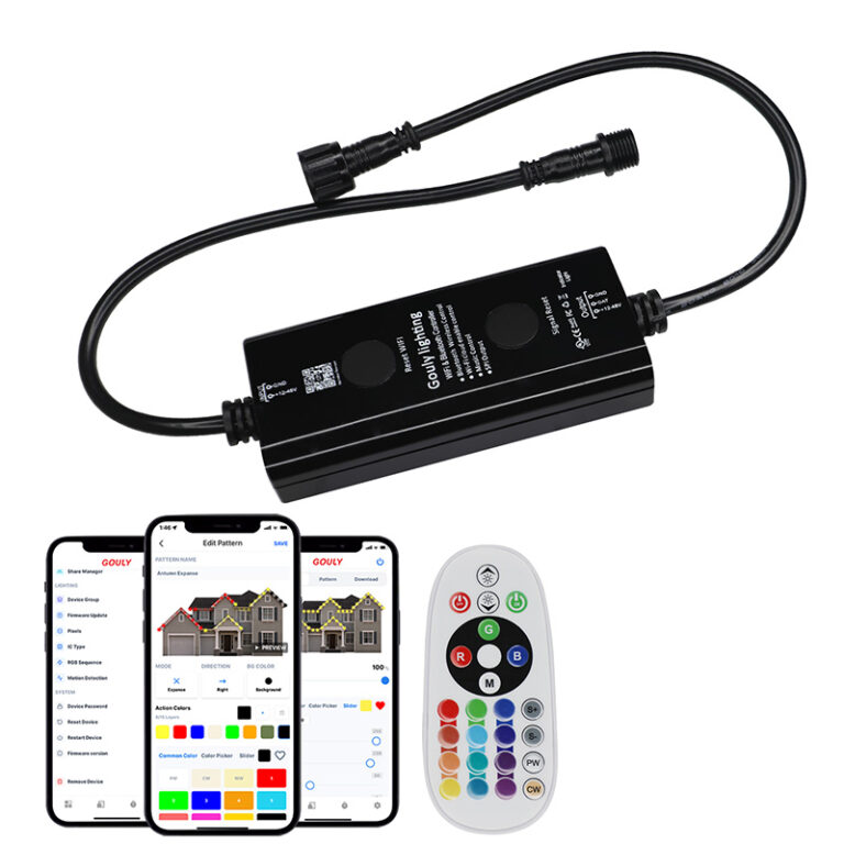 glmd904 1 ip65 wifi bluetooth led controller, 12 48v spi app & rf remote control | gouly