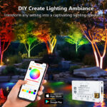 ht6w rgbw tree wrap light, 24v ip65 outdoor landscape ring light | gouly