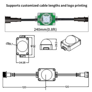 human radar motion sensor for smart outdoor lighting, ip68 app binding | gouly