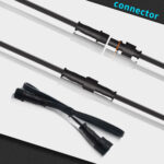 1ft 0.3m ip67 waterproof led extension cable with 3 pin connector | gouly