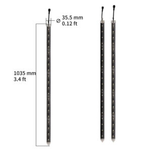 outdoor rgbw led meteor shower tube lights 24v ip65 app control | gouly