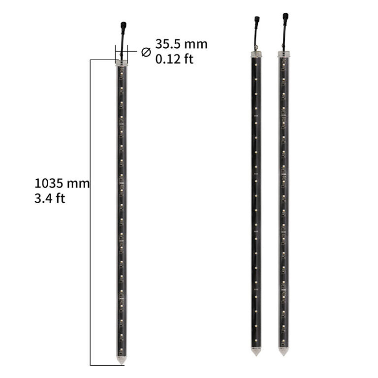 outdoor rgbw led meteor shower tube lights 24v ip65 app control | gouly