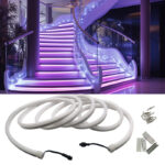 ne5050w60 2801 rgbw chasing silicone neon led strip, dc12v ip67 smart app control | gouly