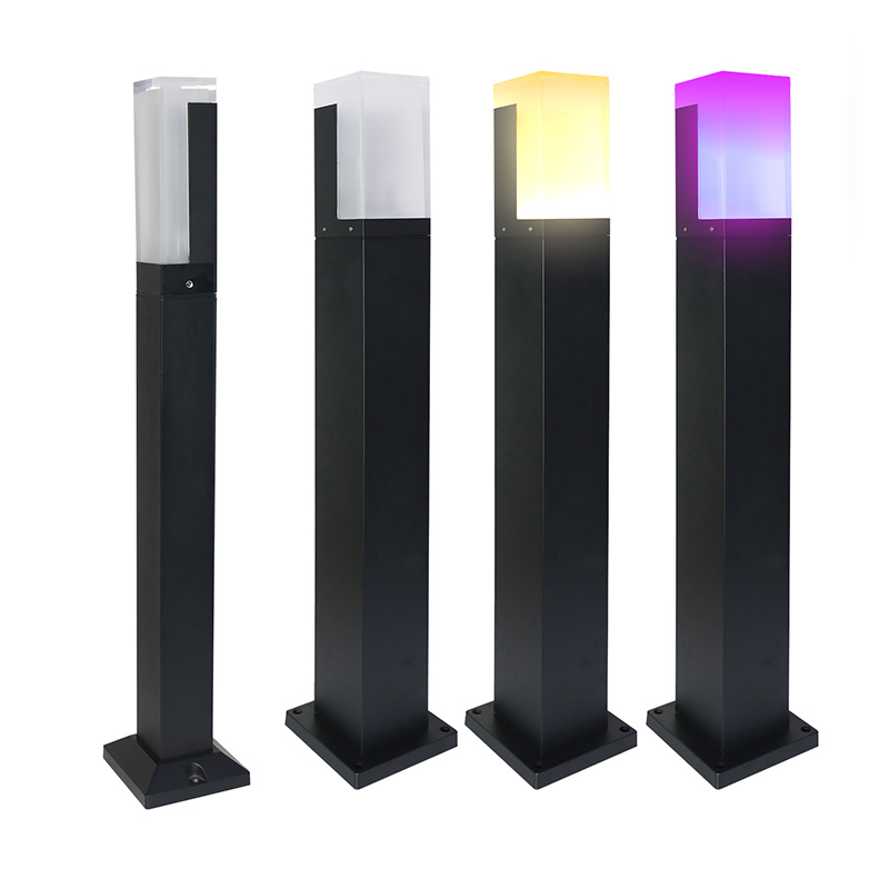 pl12w rgbw led path light, 24v ip65 outdoor bollard landscape light | gouly