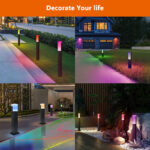 pl12w rgbw led path light, 24v ip65 outdoor bollard landscape light | gouly