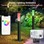 pl12w rgbw led path light, 24v ip65 outdoor bollard landscape light | gouly