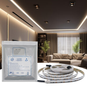 24v rgb color chasing cob led strip light, 714 leds/m cuttable smart app control | gouly