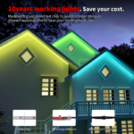 st5050rgbw 2904 24v rgbwic outdoor waterproof led strip light, ip68 smart app control | gouly
