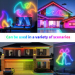 ne5050w60 2904 diy rgbwic neon rope light, ip68 smart app control outdoor flexible light | gouly