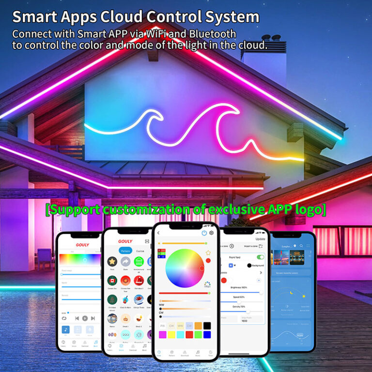 ne5050w60 2904 diy rgbwic neon rope light, ip68 smart app control outdoor flexible light | gouly