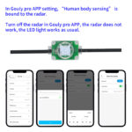 human radar motion sensor for smart outdoor lighting, ip68 app binding | gouly
