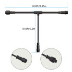 waterproof t connector with dc supplemental power branch for led lights | gouly