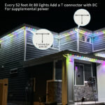 waterproof t connector with dc supplemental power branch for led lights | gouly