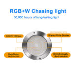 udpl 22w 02 24v rgbw recessed pool light, ip68, 22w | gouly