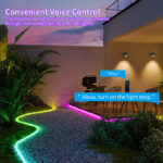 ne5050w60 2904 diy rgbwic neon rope light kit, 24v ip67 smart app control 16.5ft | gouly
