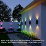 wa6w rgbw 24v rgbwic outdoor wall light, ip65 smart app control | gouly