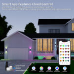 wa6w rgbw 24v rgbwic outdoor wall light, ip65 smart app control | gouly