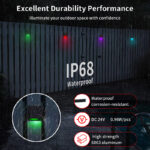 wal rgbw 24v rgbwic outdoor wall lamp, ip68 smart app control | gouly