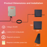 wal rgbw 24v rgbwic outdoor wall lamp, ip68 smart app control | gouly