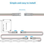 4 wire ip68 waterproof extension cable, 3m/5m/10m 18awg copper wire | gouly