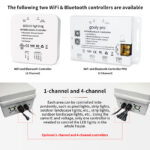 wb171 w 12v–48v weatherproof led lighting control box, wifi/bluetooth | gouly