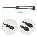 waterproof 1 to 2 y splitter cable for led lights, 0.25m dual output connector | gouly
