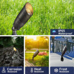 7w low voltage bronze landscape spotlight 2700k ip65 outdoor garden light