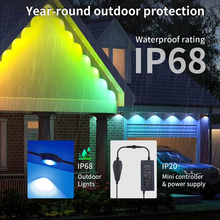 108ft smart rgbw ic permanent outdoor lights | gouly