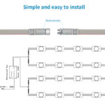 4 wire ip68 t extension cable, 48v led pixel light power injection connector | gouly