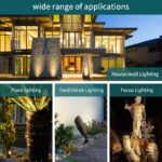 7w low voltage bronze landscape spotlight 2700k ip65 outdoor garden light