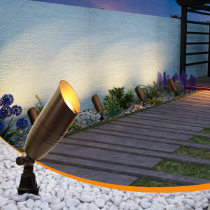 7w low voltage bronze landscape spotlight 2700k ip65 outdoor garden light