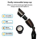 6w rgbwic mr16 brass landscape light 24v ip65 smart outdoor spotlight