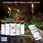 3W Smart RGBW Brass Tiki Torch Landscape Light 24V IP65 App Control | GOULY