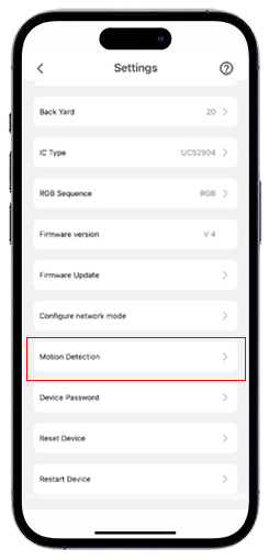 radar motion sensor support