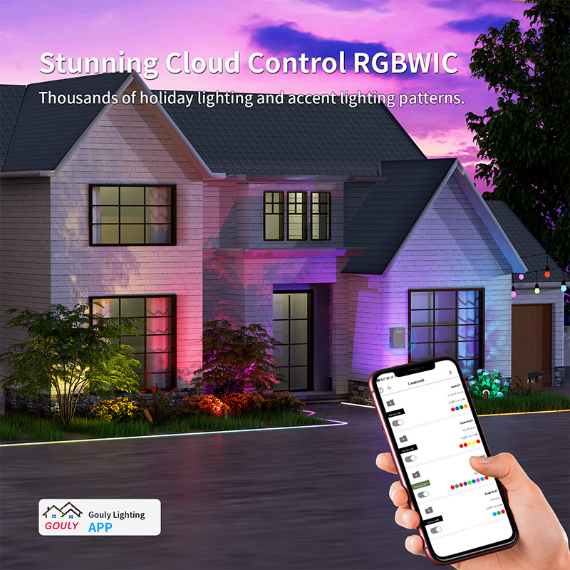 7w smart rgbw brass landscape spotlight wifi app control outdoor garden light