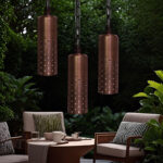 6w rgbw chasing brass pendant light dc24v app control outdoor hanging light | gouly