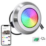 rgbw underwater pool light 24v ip68 stainless steel led pool light | gouly