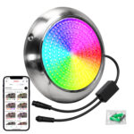 rgbw underwater pool light 24v ip68 stainless steel led pool light | gouly