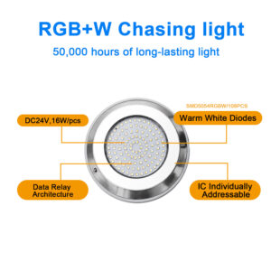 rgbw underwater pool light 24v ip68 stainless steel led pool light | gouly