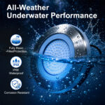 rgbw underwater pool light 24v ip68 stainless steel led pool light | gouly