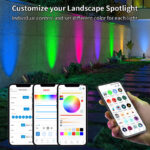 6w mr16 rgbw garden uplight dc24v ip65 app control landscape spotlight | gouly