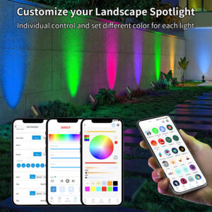 6w mr16 rgbw garden uplight dc24v ip65 app control landscape spotlight | gouly