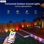 rgbic outdoor ground light dc36v ip68 wifi bluetooth app control landscape light | gouly