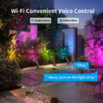 7w smart rgbw brass landscape spotlight wifi app control outdoor garden light